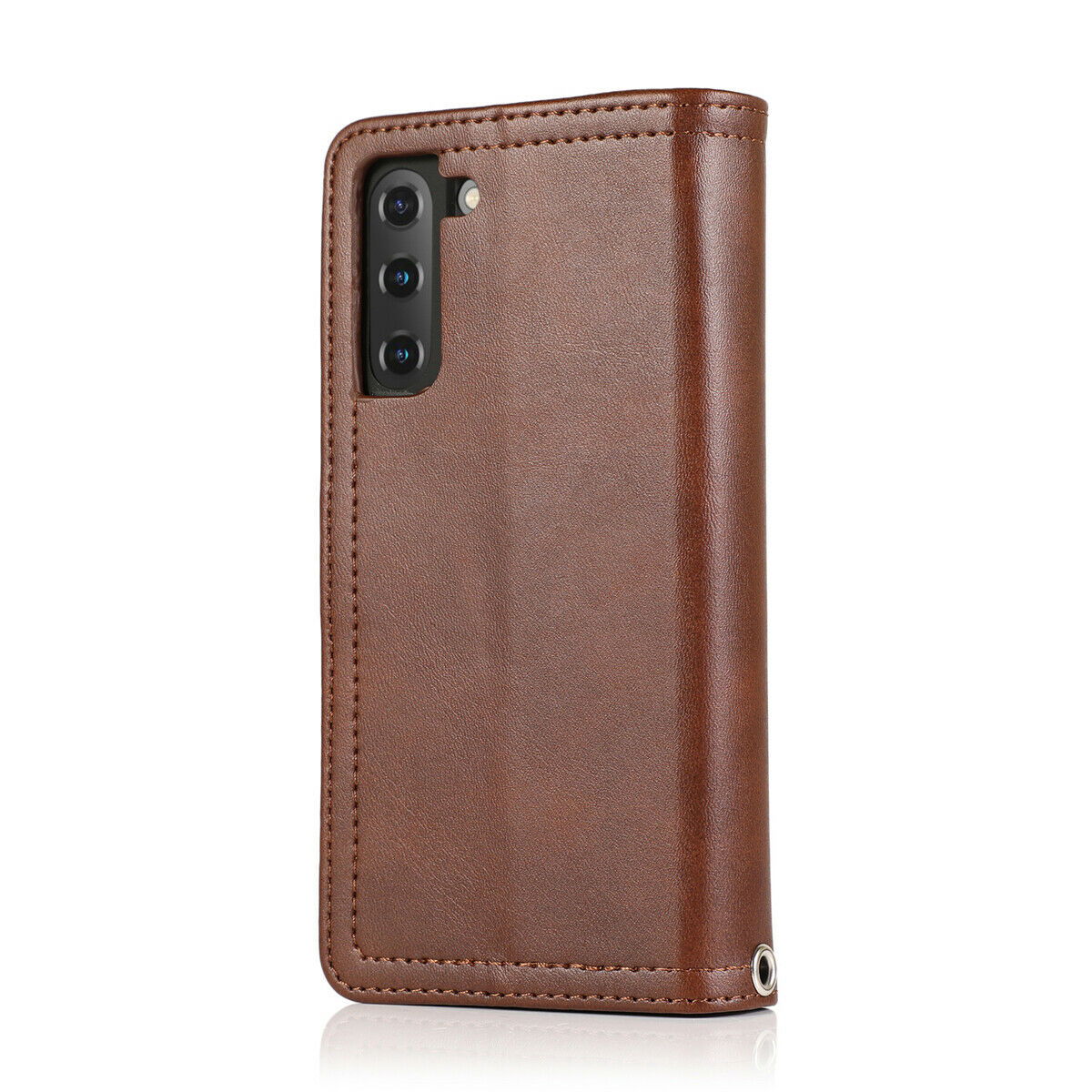 Flip Magnetic Leather Strap Card Case for Samsung Galaxy S21 Ultra Plus - carolay.co