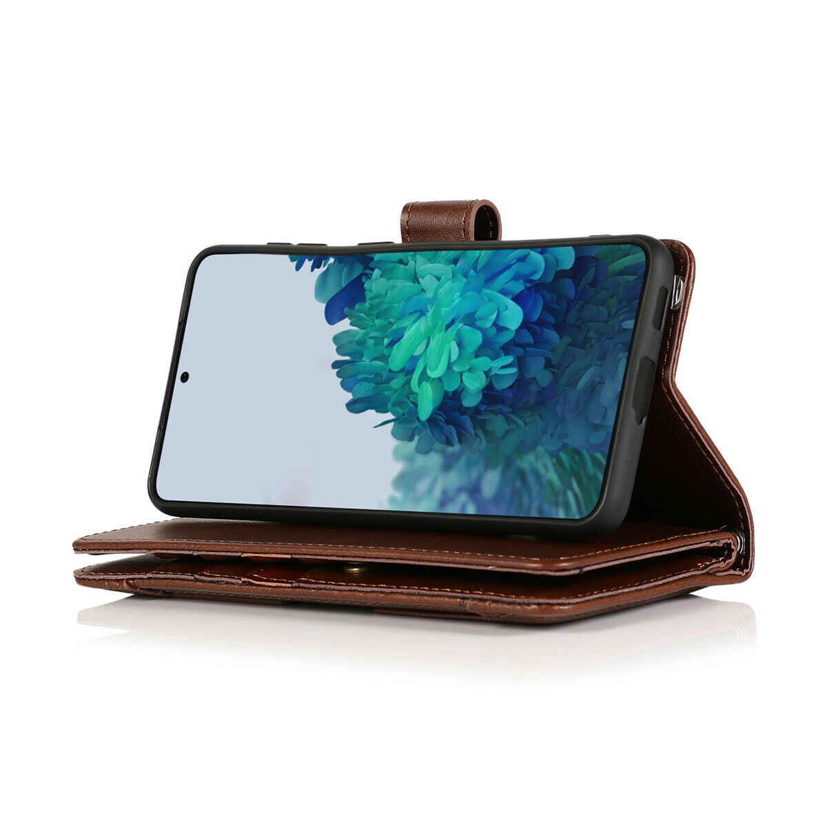 Flip Magnetic Leather Strap Card Case for Samsung Galaxy S21 Ultra Plus - carolay.co