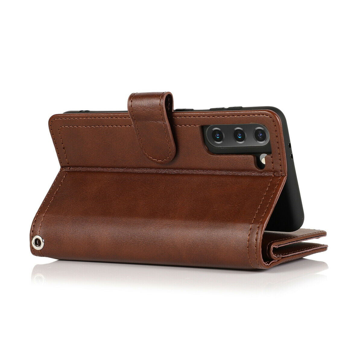 Flip Magnetic Leather Strap Card Case for Samsung Galaxy S21 Ultra Plus - carolay.co