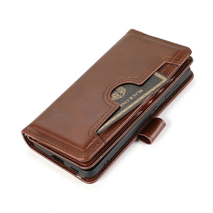 Flip Magnetic Leather Strap Card Case for Samsung Galaxy S21 Ultra Plus - carolay.co