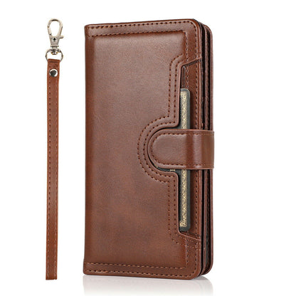 Flip Magnetic Leather Strap Card Case for Samsung Galaxy S21 Ultra Plus - carolay.co
