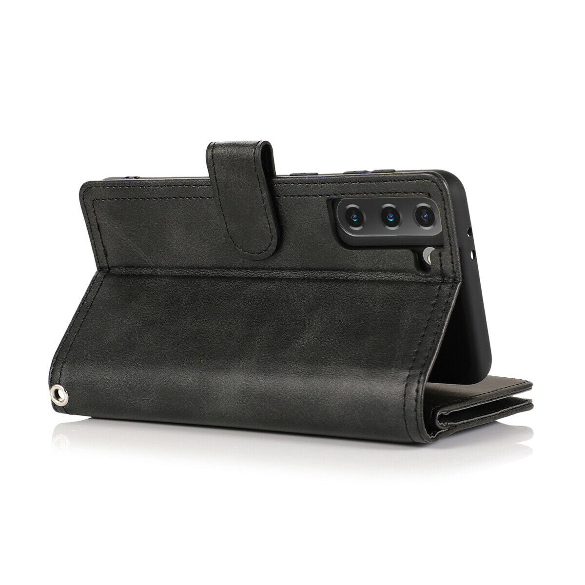Flip Magnetic Leather Strap Card Case for Samsung Galaxy S21 Ultra Plus - carolay.co
