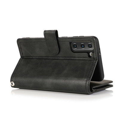 Flip Magnetic Leather Strap Card Case for Samsung Galaxy S21 Ultra Plus - carolay.co