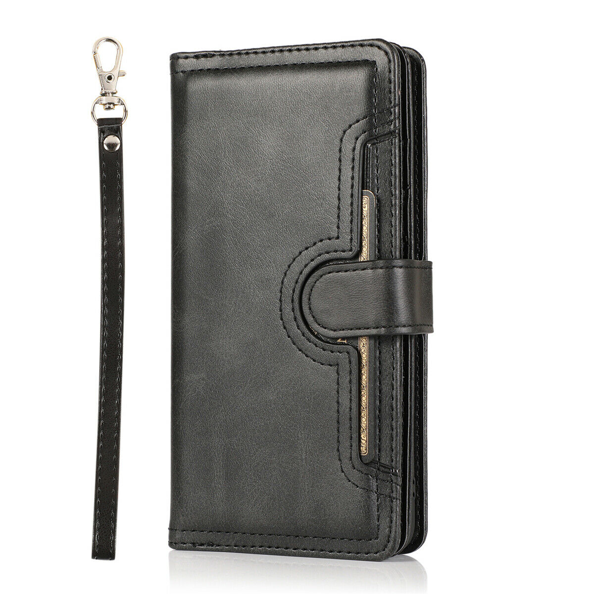 Flip Magnetic Leather Strap Card Case for Samsung Galaxy S21 Ultra Plus - carolay.co