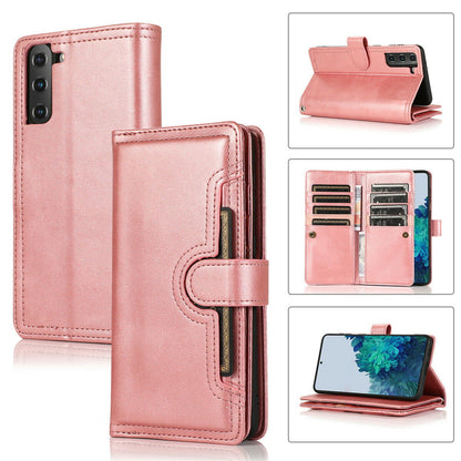 Flip Magnetic Leather Strap Card Case for Samsung Galaxy S21 Ultra Plus - carolay.co