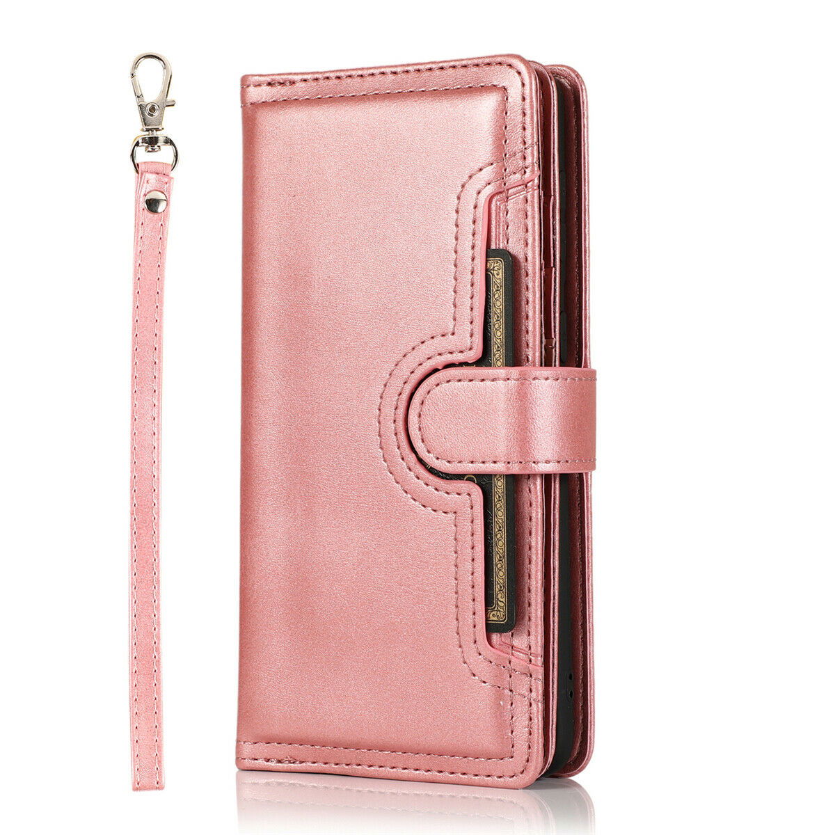 Flip Magnetic Leather Strap Card Case for Samsung Galaxy S21 Ultra Plus - carolay.co