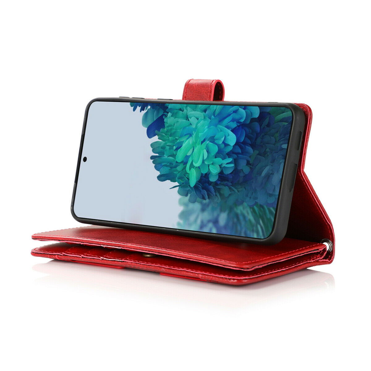 Flip Magnetic Leather Strap Card Case for Samsung Galaxy S21 Ultra Plus - carolay.co