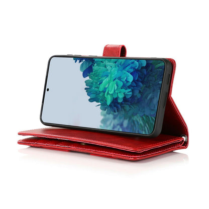 Flip Magnetic Leather Strap Card Case for Samsung Galaxy S21 Ultra Plus - carolay.co