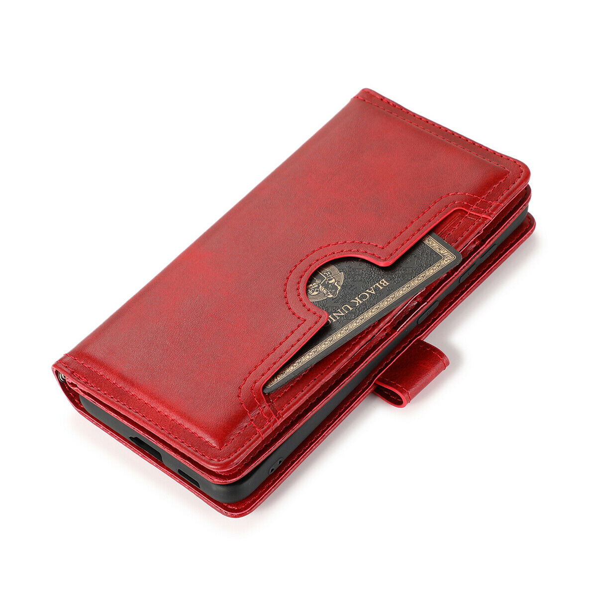 Flip Magnetic Leather Strap Card Case for Samsung Galaxy S21 Ultra Plus - carolay.co