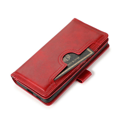 Flip Magnetic Leather Strap Card Case for Samsung Galaxy S21 Ultra Plus - carolay.co