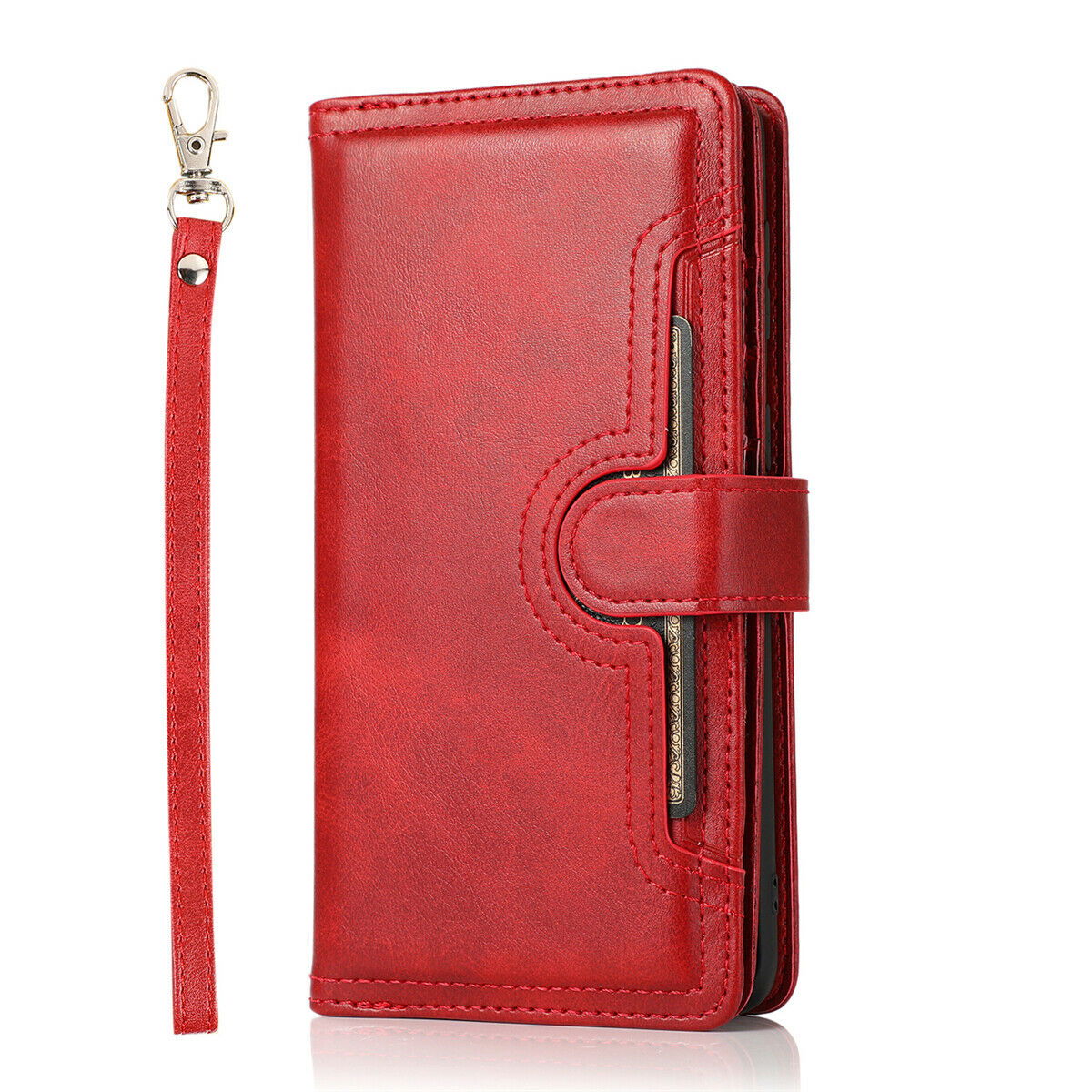 Flip Magnetic Leather Strap Card Case for Samsung Galaxy S21 Ultra Plus - carolay.co
