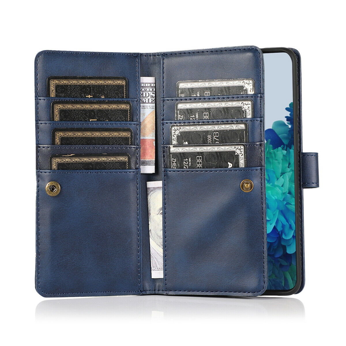 Flip Magnetic Leather Strap Card Case for Samsung Galaxy S21 Ultra Plus - carolay.co