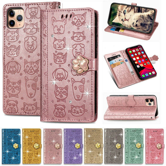 Flower Retro Leather Wallet Stand Case For iPhone - carolay.co