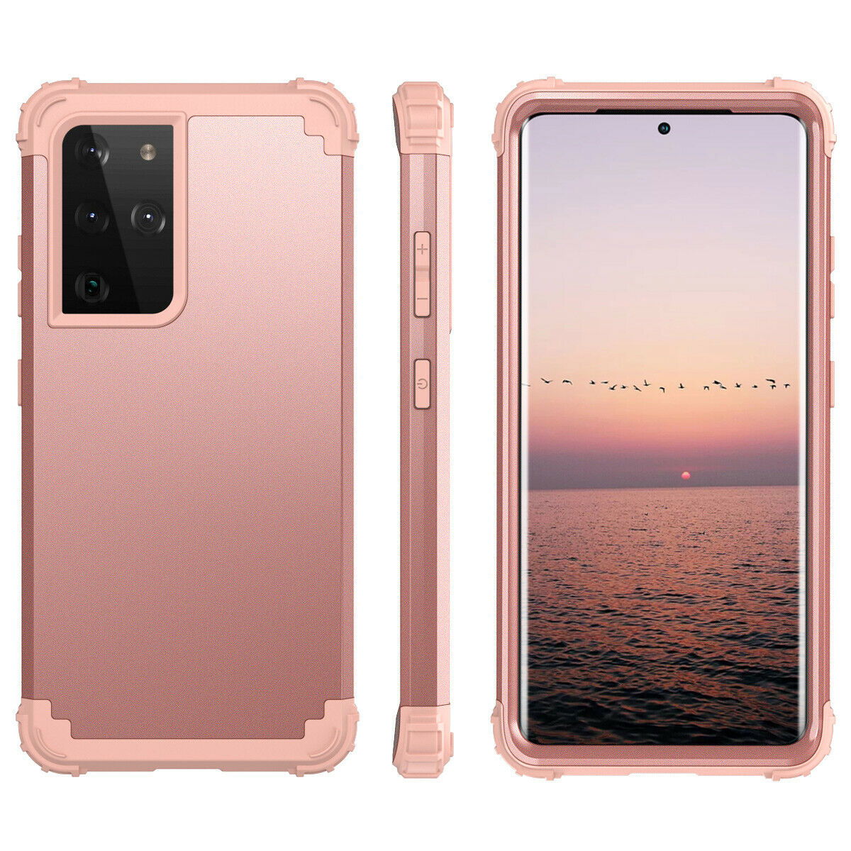 For Samsung Galaxy S21 S21 Ultra S21 Plus Hybrid Rugged Shockproof PC Case Cover - carolay.co