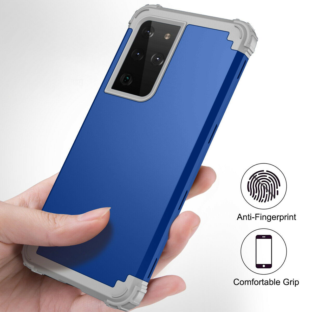 For Samsung Galaxy S21 S21 Ultra S21 Plus Hybrid Rugged Shockproof PC Case Cover - carolay.co