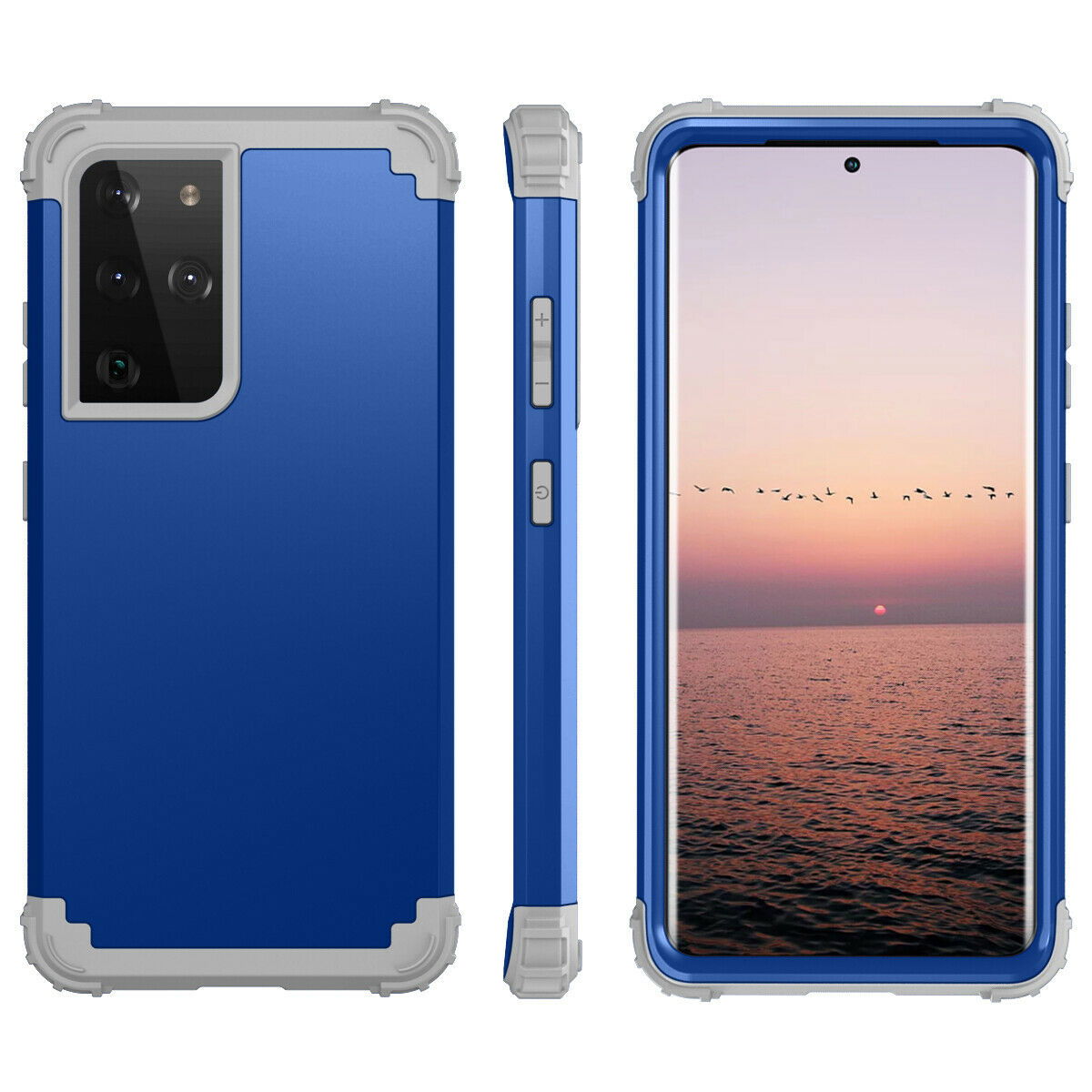 For Samsung Galaxy S21 S21 Ultra S21 Plus Hybrid Rugged Shockproof PC Case Cover - carolay.co
