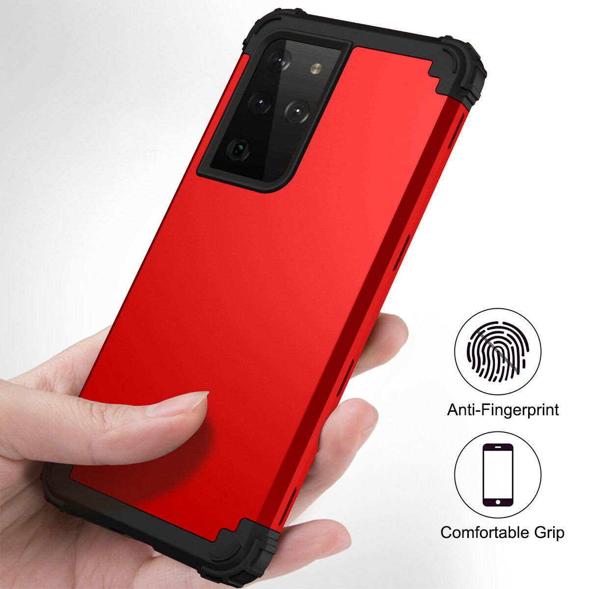 For Samsung Galaxy S21 S21 Ultra S21 Plus Hybrid Rugged Shockproof PC Case Cover - carolay.co