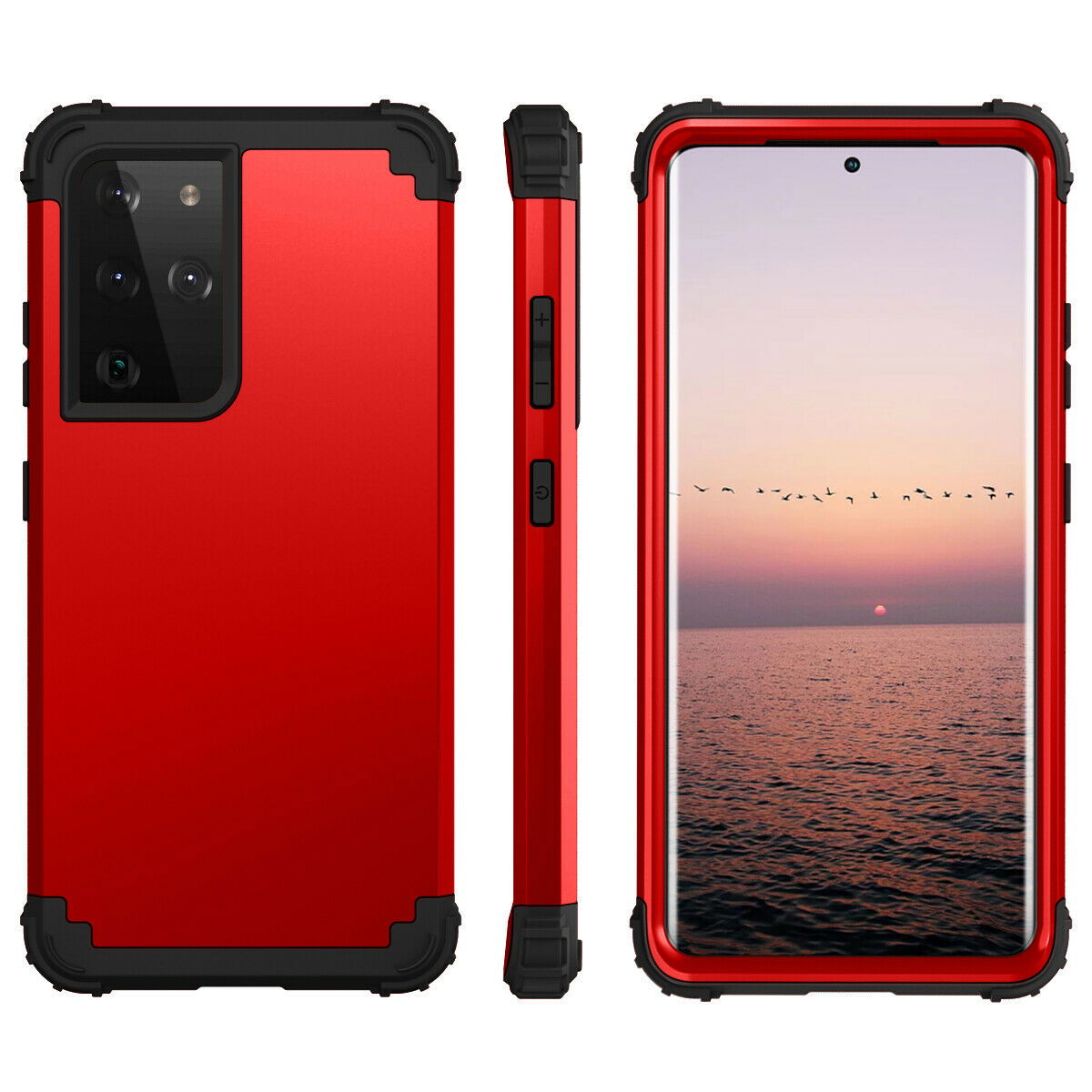 For Samsung Galaxy S21 S21 Ultra S21 Plus Hybrid Rugged Shockproof PC Case Cover - carolay.co