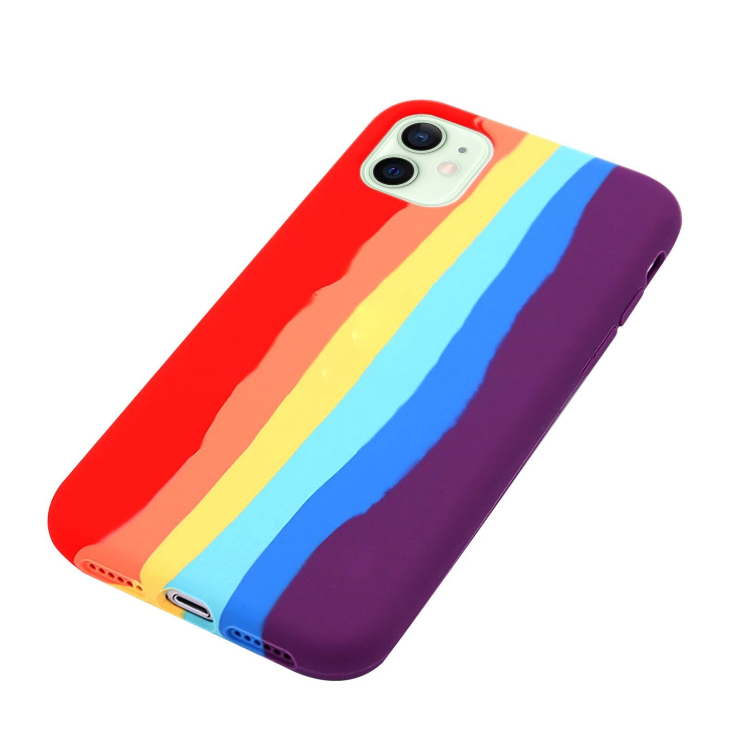 Full Protective Cover Back Liquid Silicone Rainbow For Iphone - carolay.co