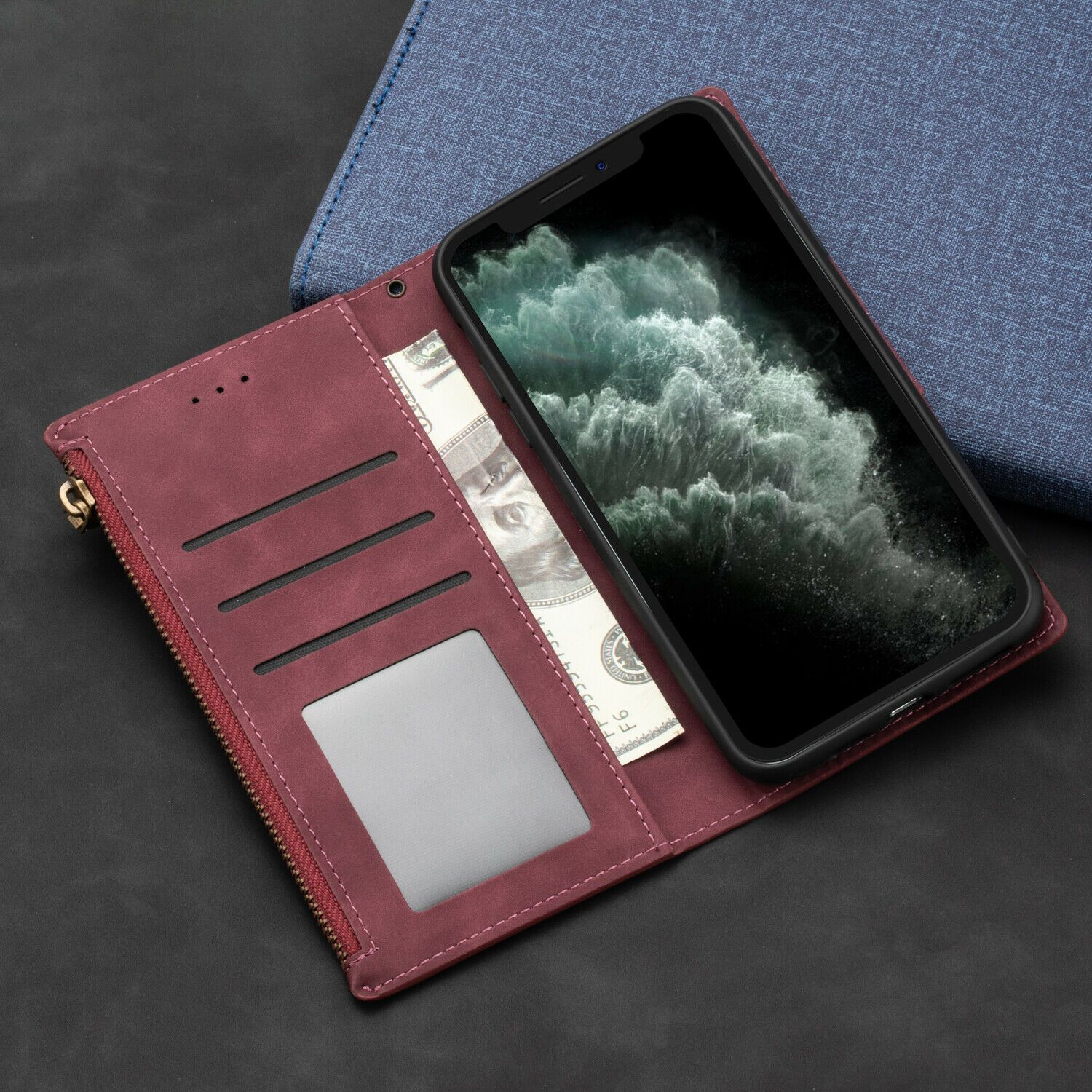 Funda Magnetic Shockproof Protective Card Holder For iPhone - carolay.co