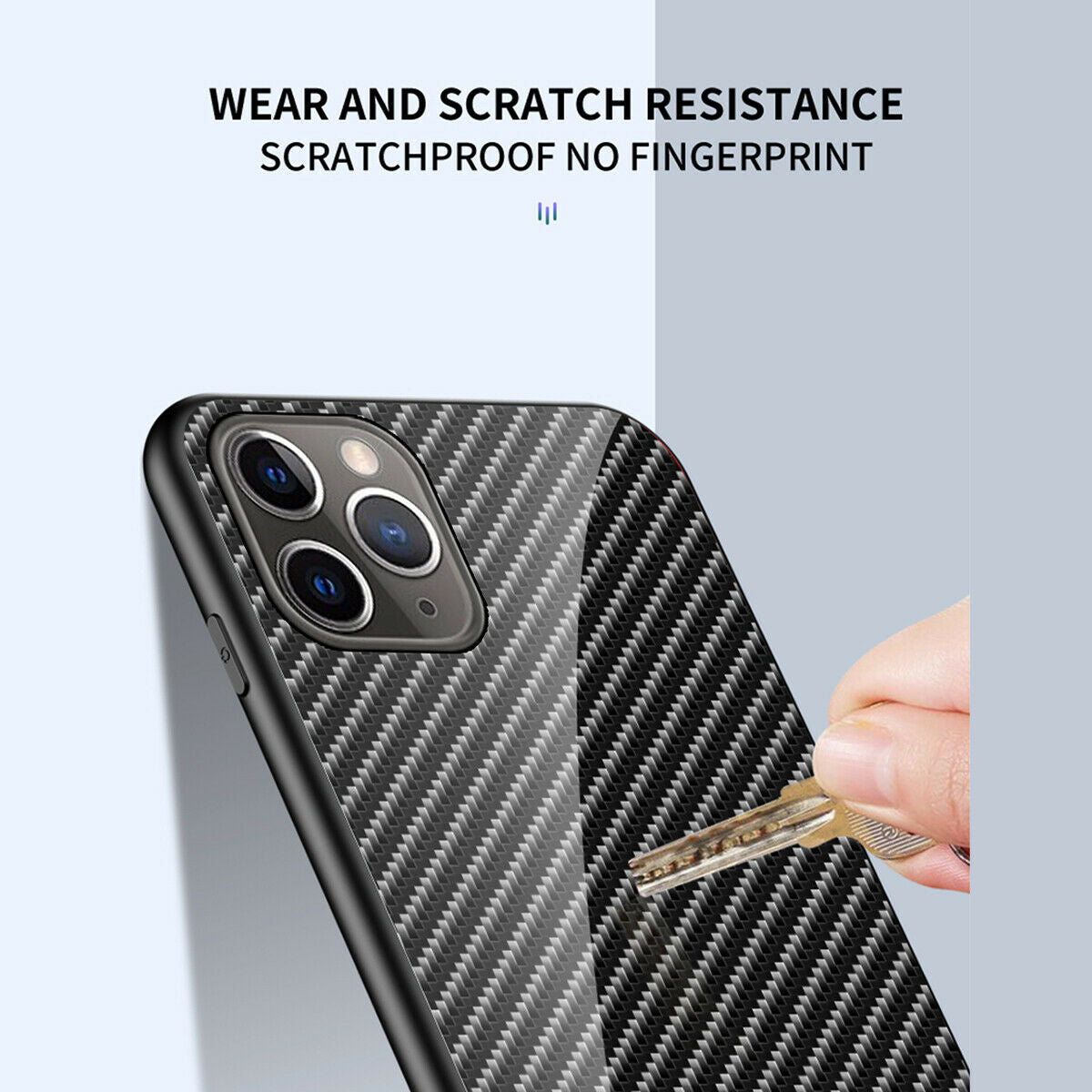Gradient Hybrid Tempered Glass Rubber Hard Case Back For iPhone - carolay.co