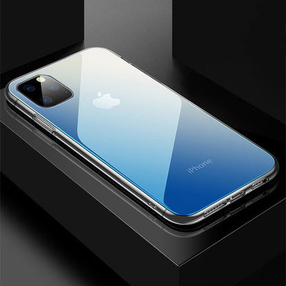 Gradient Transparent Case Anti Scratch Tempered Glass Cover for iPhone - carolay.co