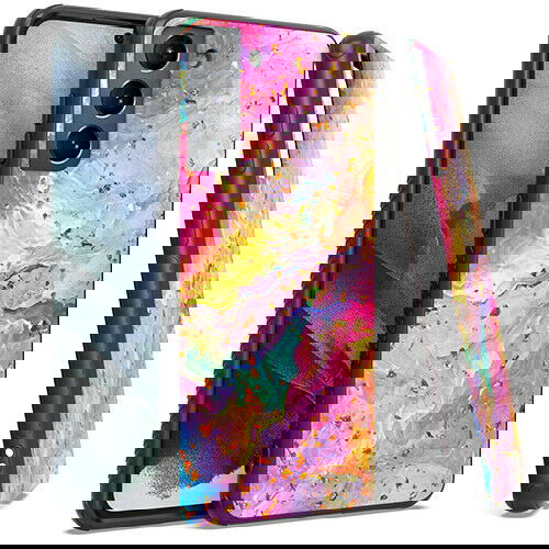 Hard Rubber Case Rainbow Shiny Marble for Samsung - carolay.co