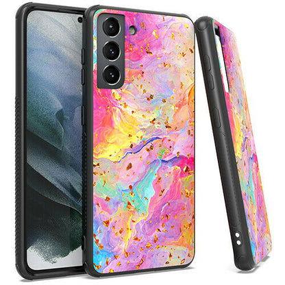 Hard Rubber Case Rainbow Shiny Marble for Samsung - carolay.co