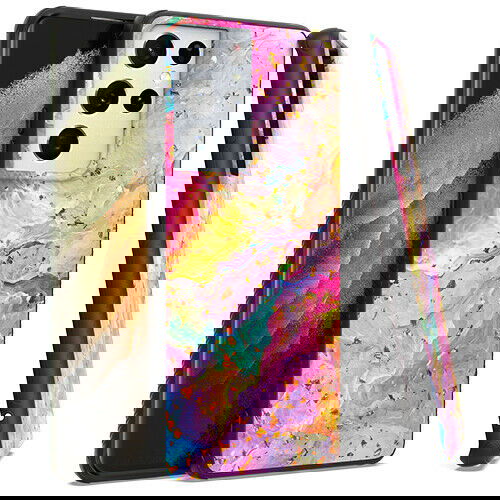 Hard Rubber Case Rainbow Shiny Marble for Samsung - carolay.co