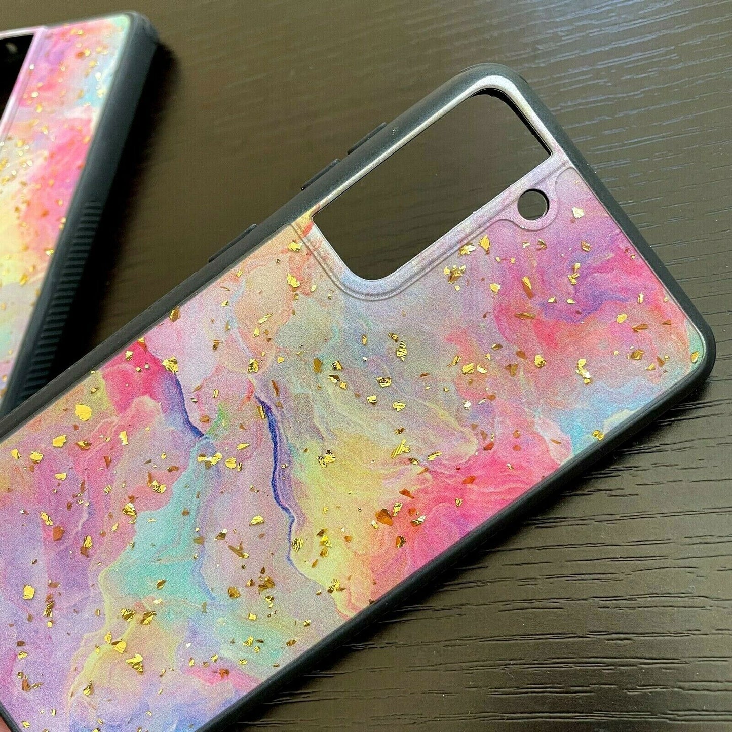 Hard Rubber Case Rainbow Shiny Marble for Samsung - carolay.co