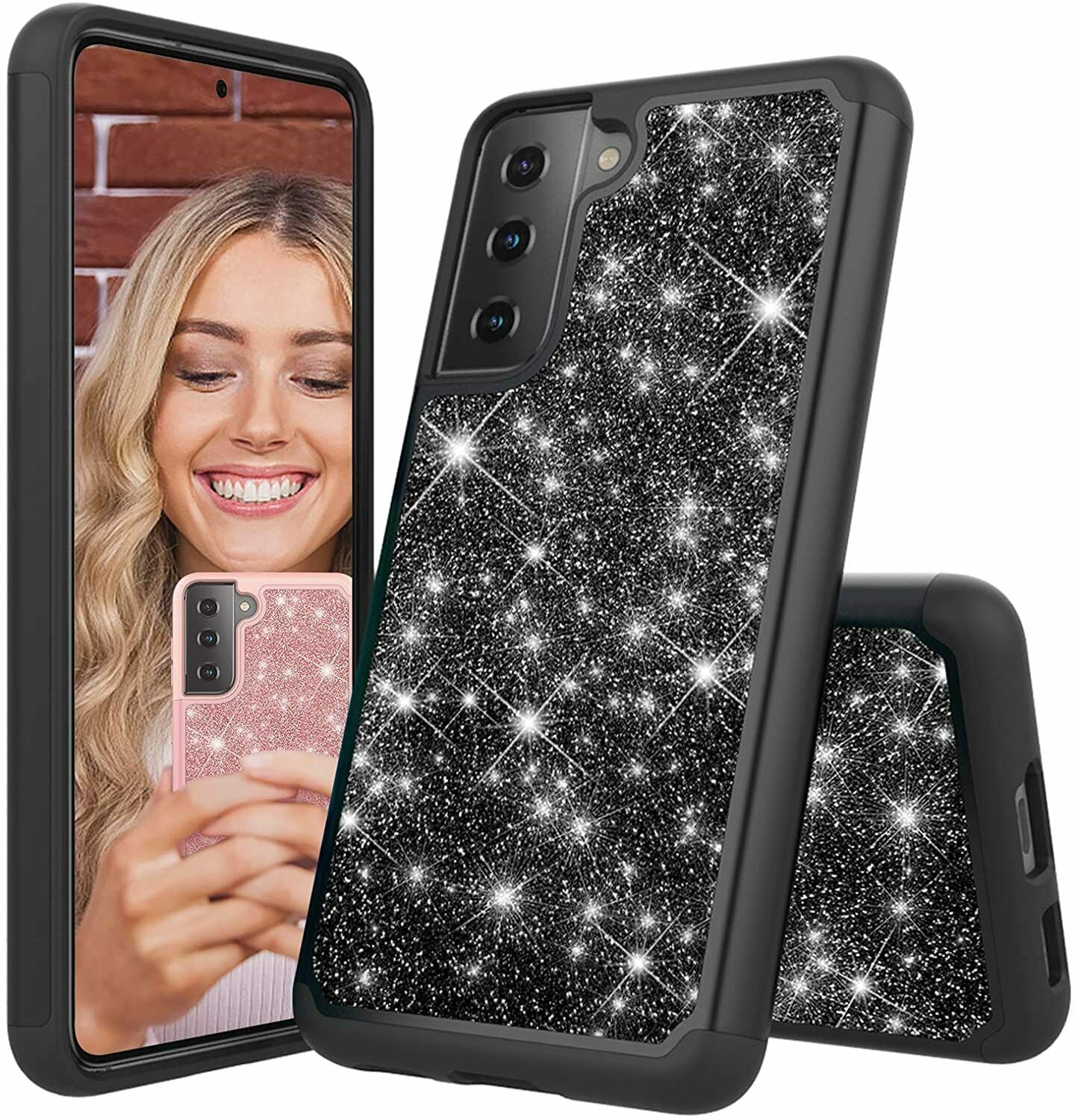 Hard Shiny Glitter Bling Case for Samsung S215G S21 Ultra - carolay.co