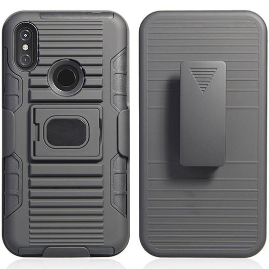 Heavy Duty Armor Case Belt Clip Swivel Holster for Motorola One Power - carolay.co