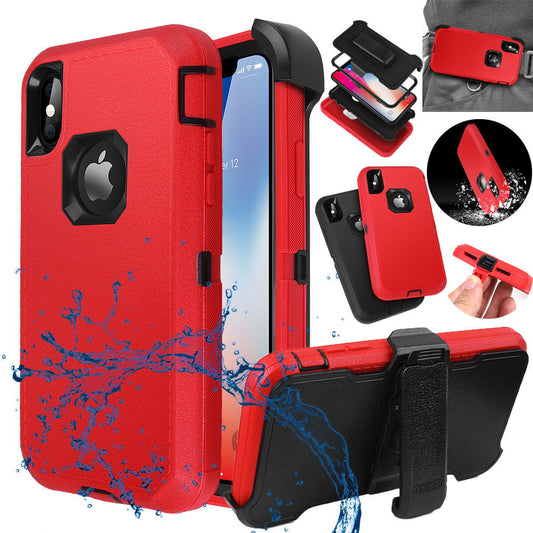 Heavy Duty Shockproof Hybrid Rugged Armor Case Belt Clip For iPhone - carolay.co