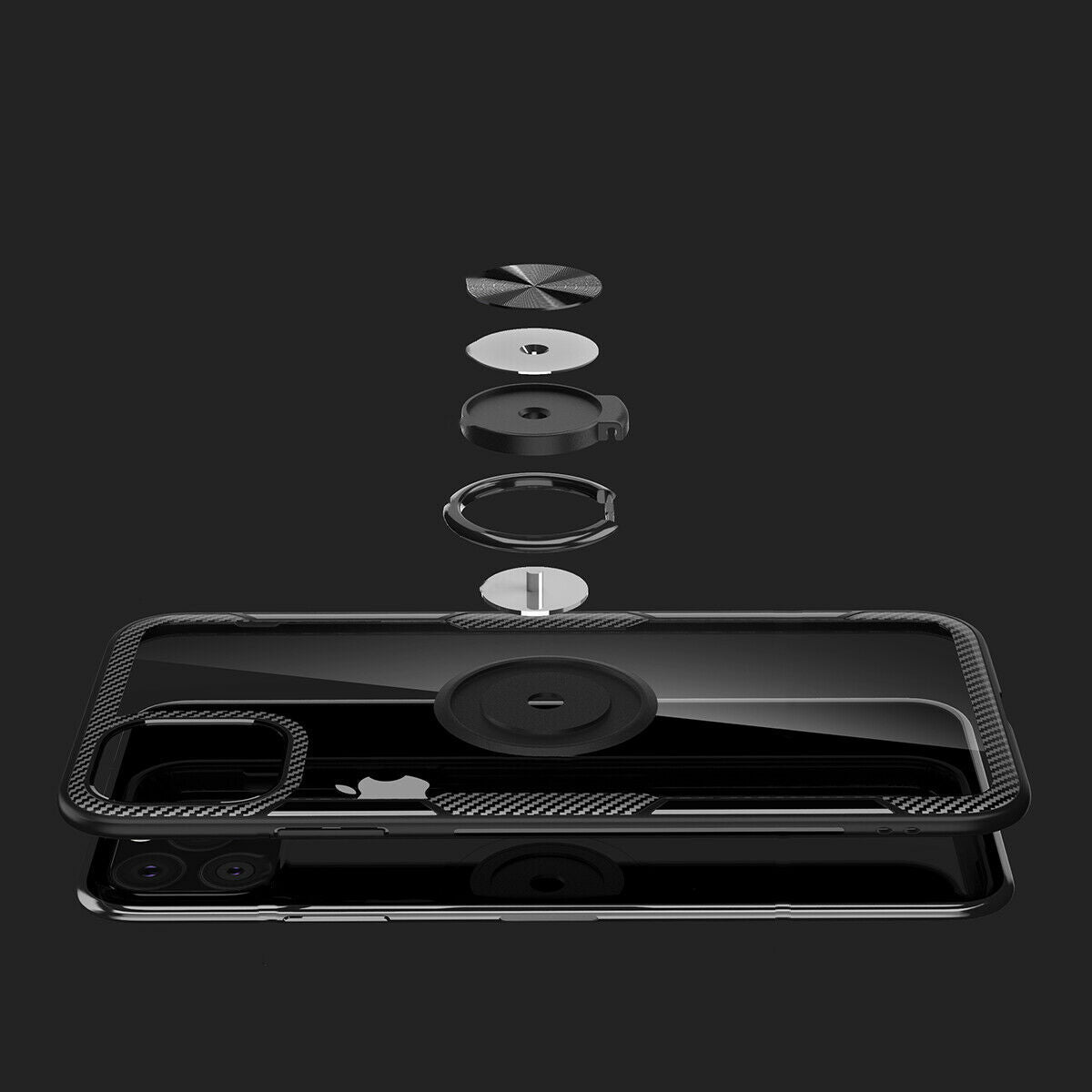 Hybrid Case Magnetic Stand Ring Holder Armor Rubber For iPhone - carolay.co