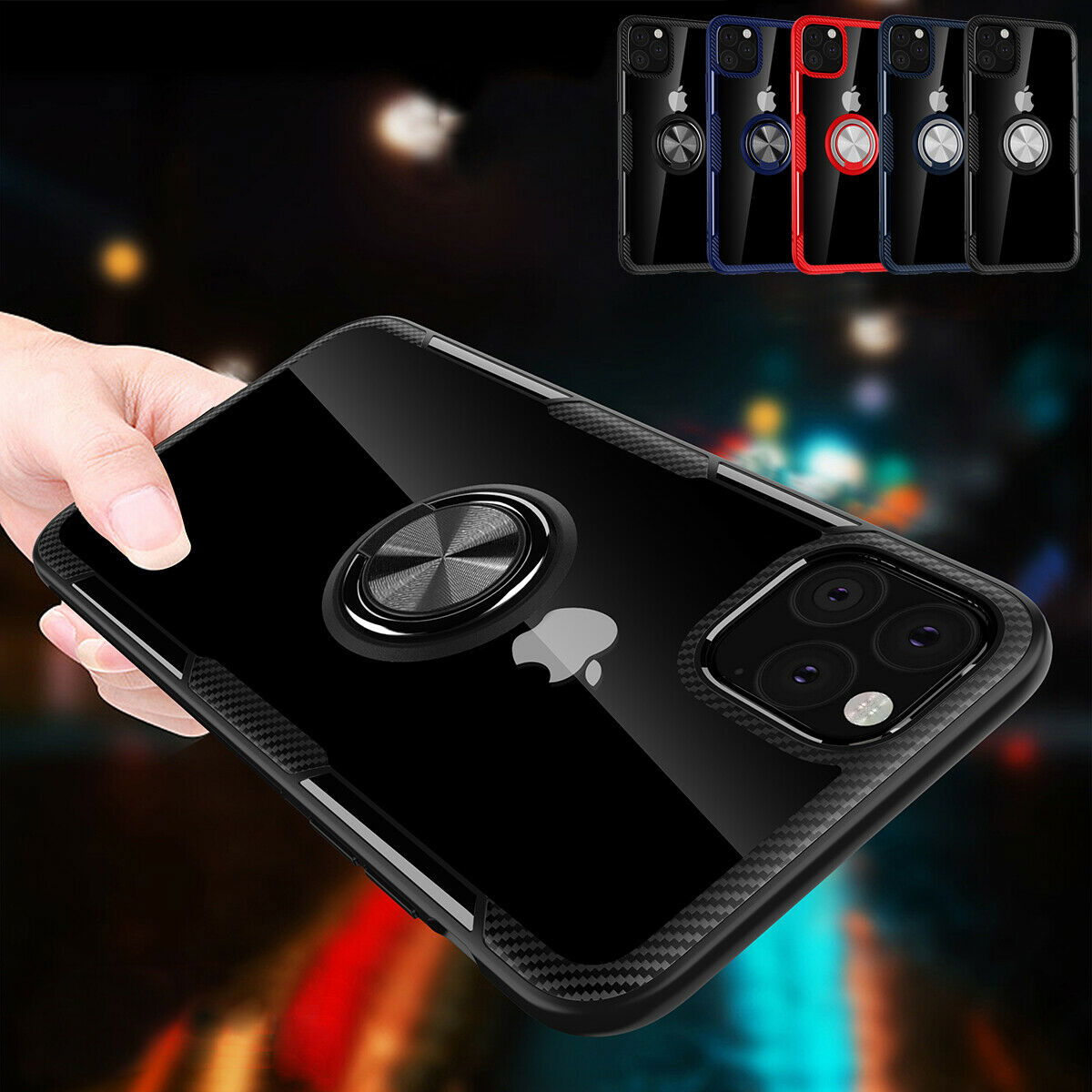 Hybrid Case Magnetic Stand Ring Holder Armor Rubber For iPhone - carolay.co