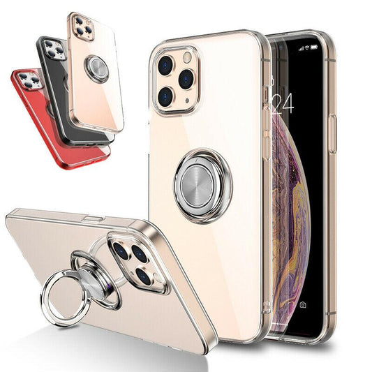 Hybrid Clear Back Ring Stand Shockproof Slim Case For iPhone - carolay.co
