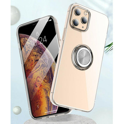Hybrid Clear Back Ring Stand Shockproof Slim Case For iPhone - carolay.co