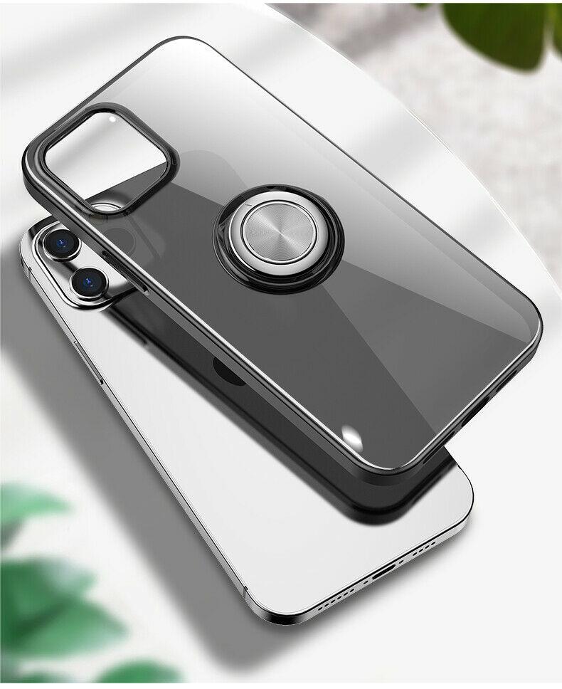 Hybrid Clear Back Ring Stand Shockproof Slim Case For iPhone - carolay.co