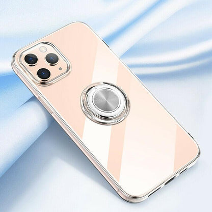 Hybrid Clear Back Ring Stand Shockproof Slim Case For iPhone - carolay.co