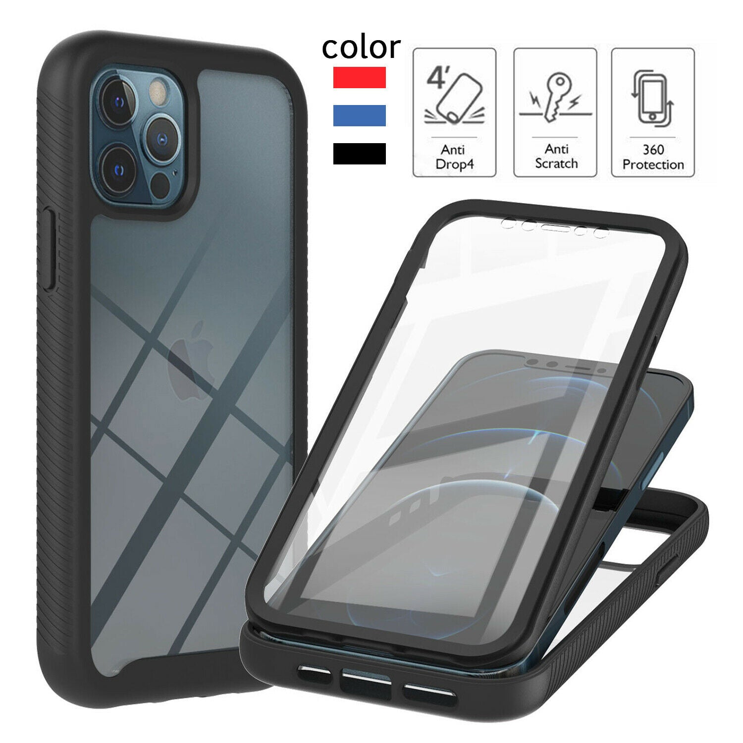 Hybrid Clear Cover + Screen Protector iPhone 13 - carolay.co