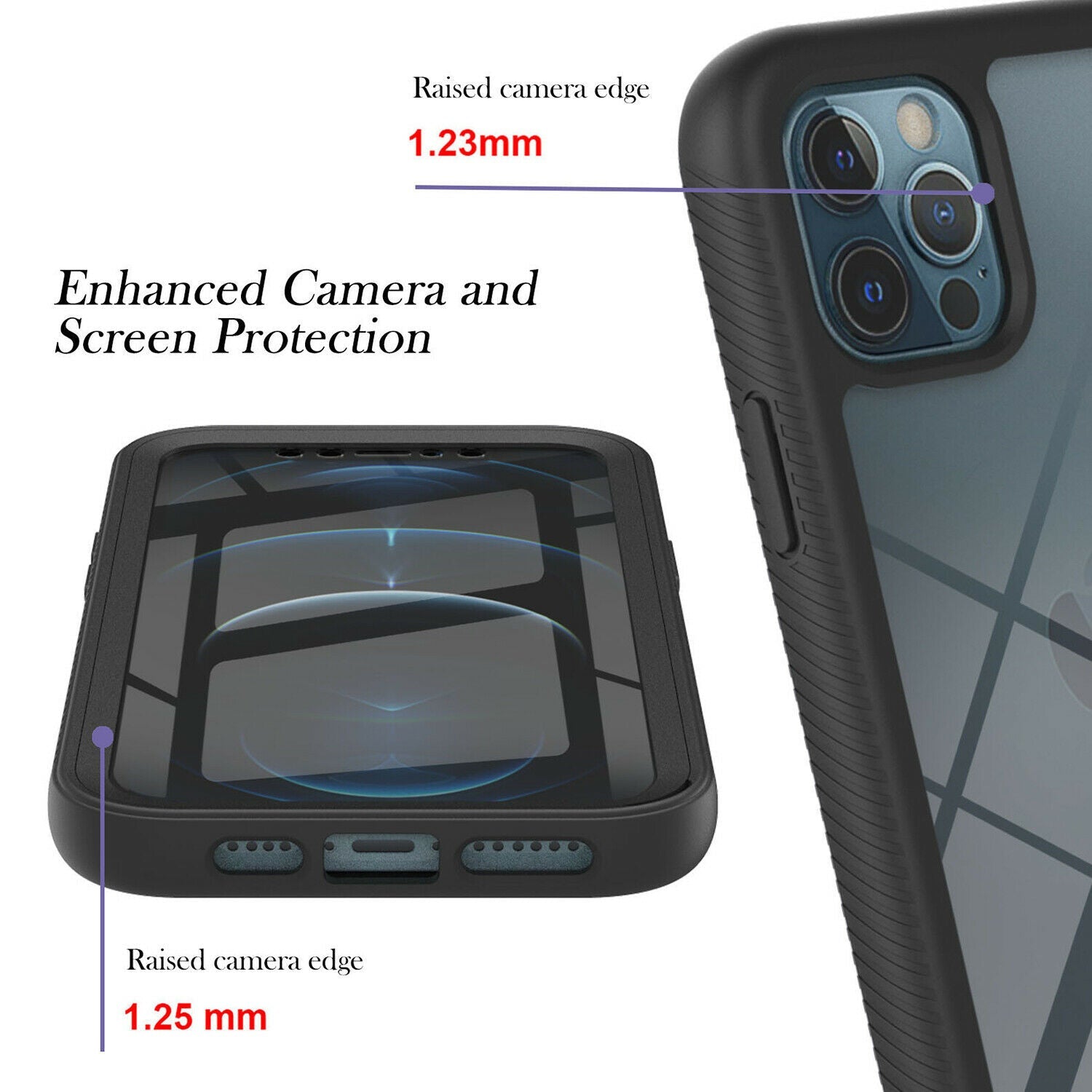Hybrid Clear Cover + Screen Protector iPhone 13 - carolay.co