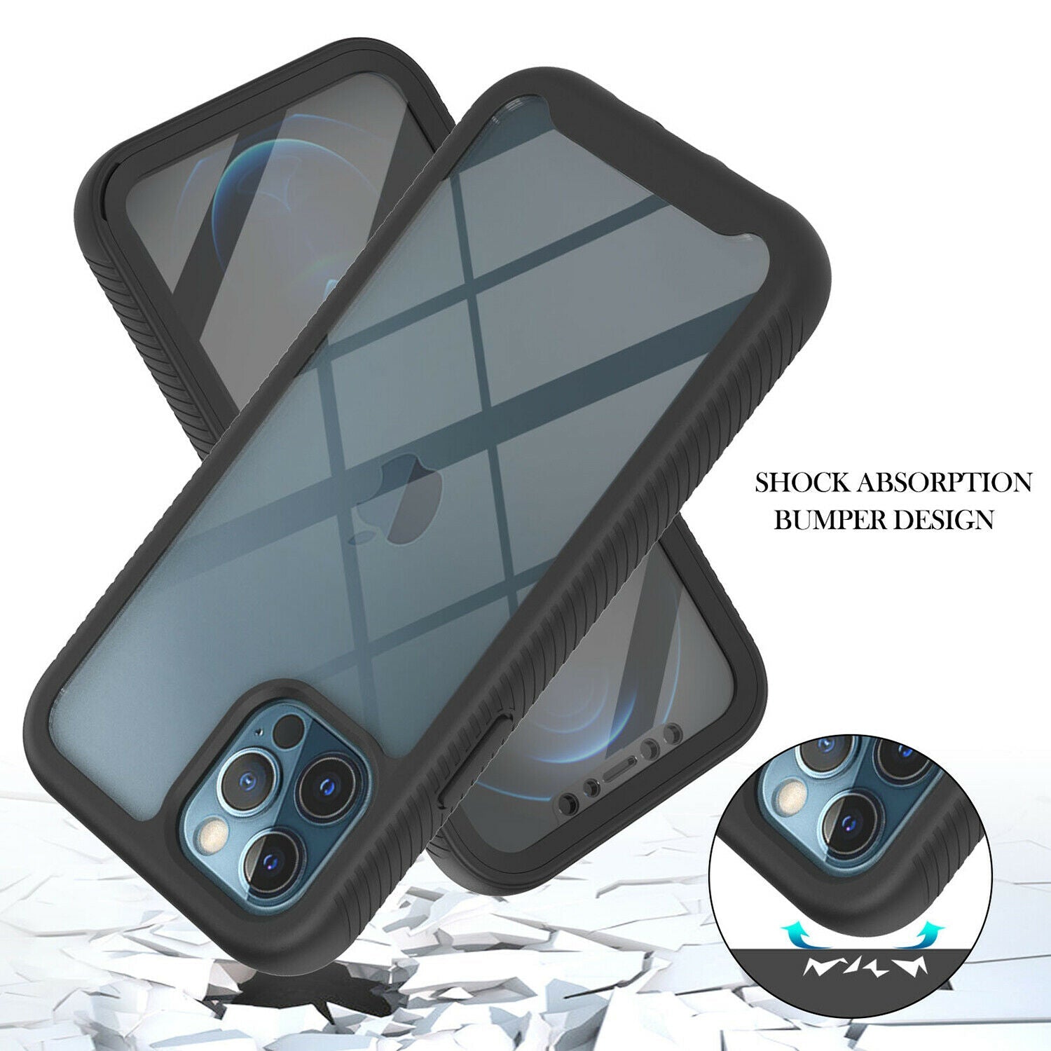 Hybrid Clear Cover + Screen Protector iPhone 13 - carolay.co
