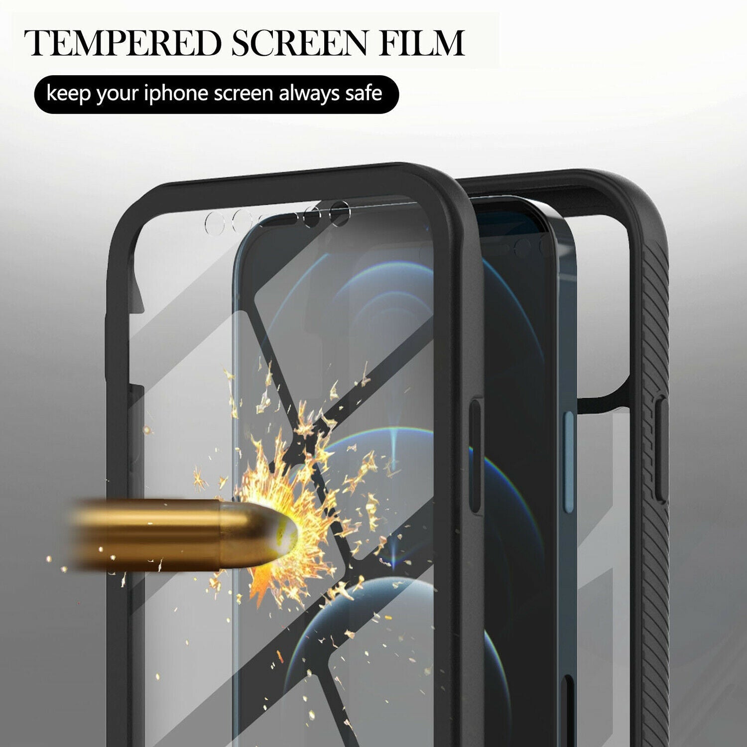 Hybrid Clear Cover + Screen Protector iPhone 13 - carolay.co