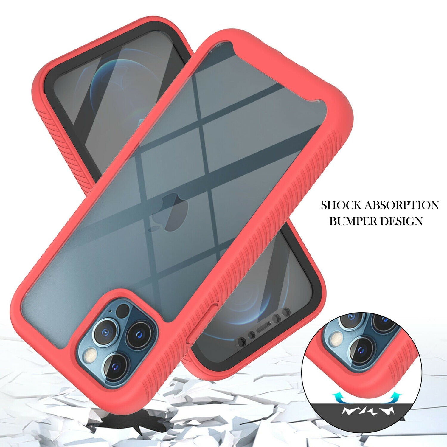 Hybrid Clear Cover + Screen Protector iPhone 13 - carolay.co