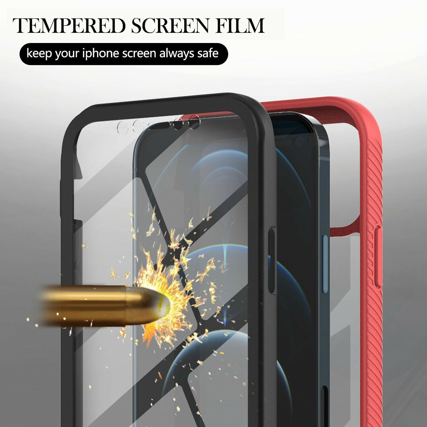 Hybrid Clear Cover + Screen Protector iPhone 13 - carolay.co