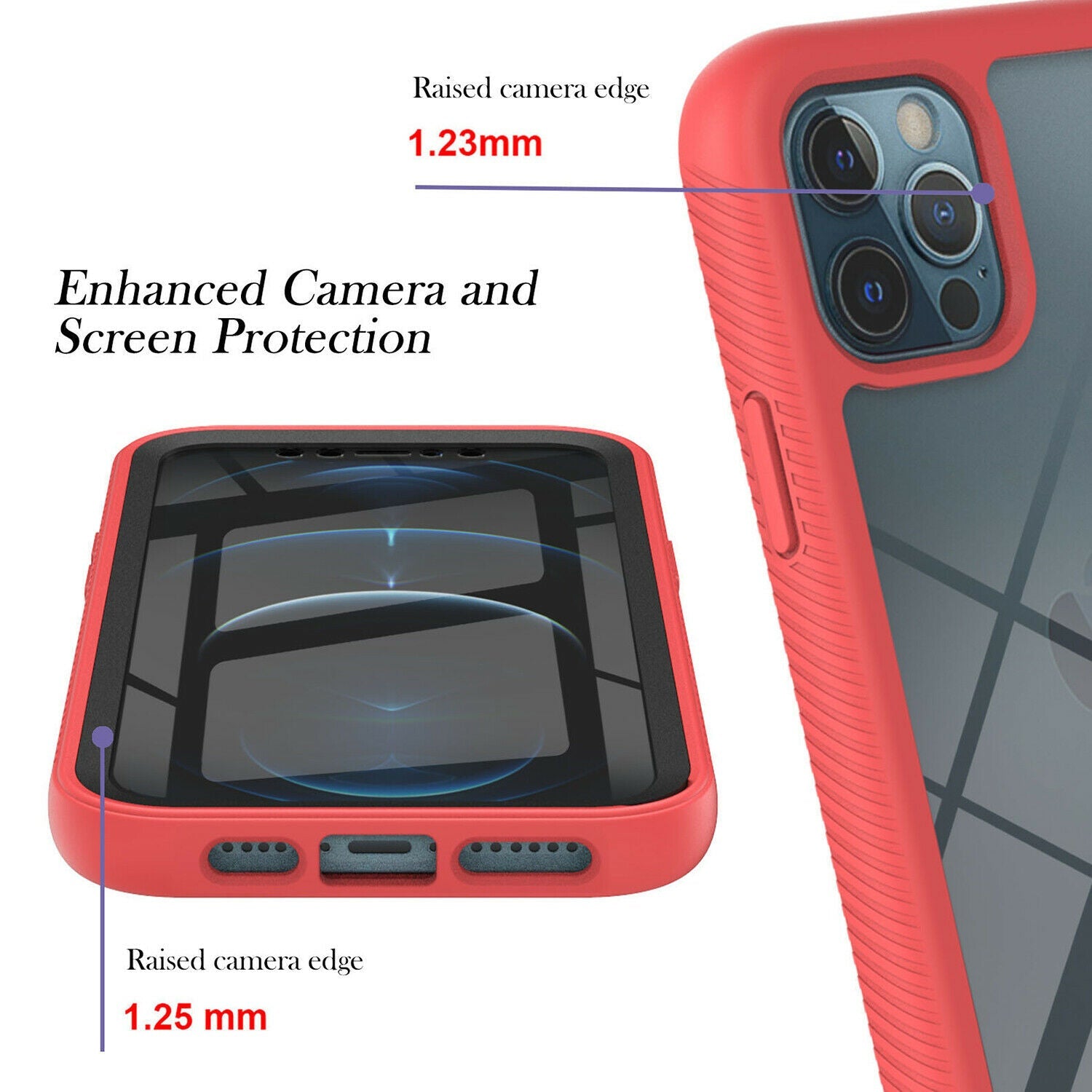 Hybrid Clear Cover + Screen Protector iPhone 13 - carolay.co
