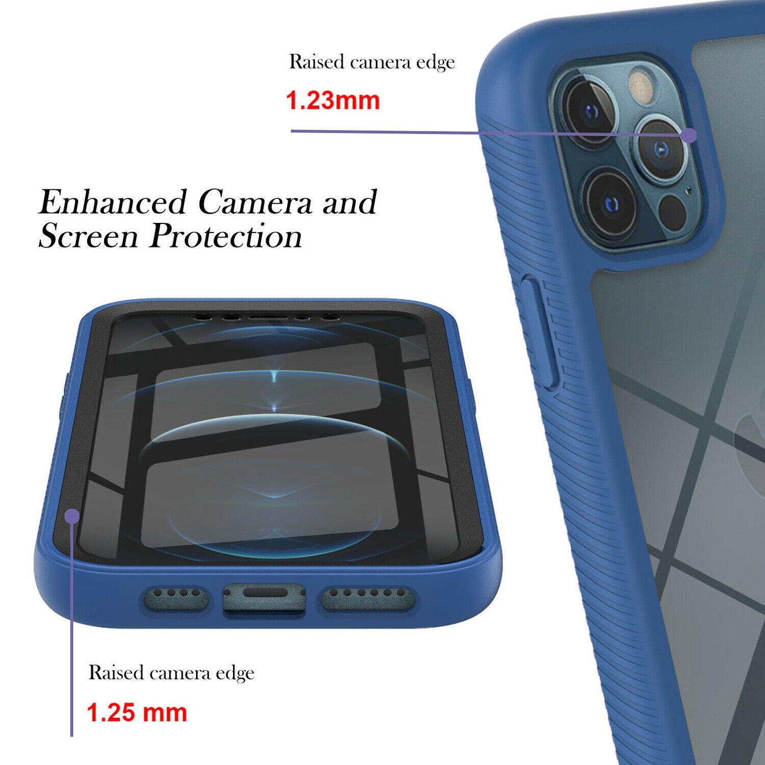 Hybrid Clear Cover + Screen Protector iPhone 13 - carolay.co