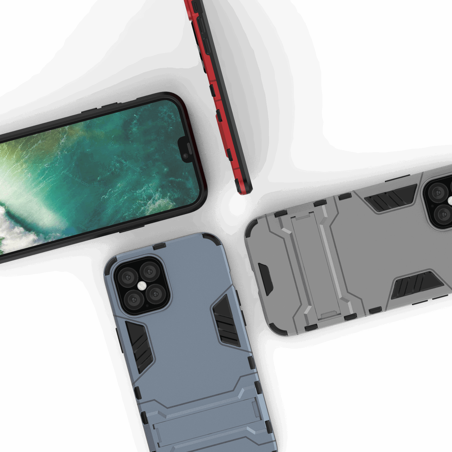 Hybrid Shockproof Armor Kickstand Case For iPhone - carolay.co