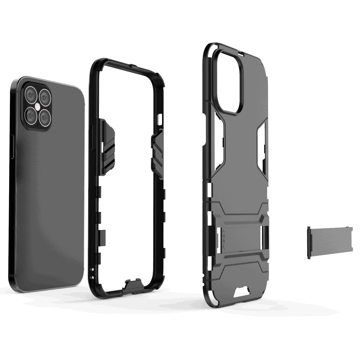 Hybrid Shockproof Armor Kickstand Case For iPhone - carolay.co