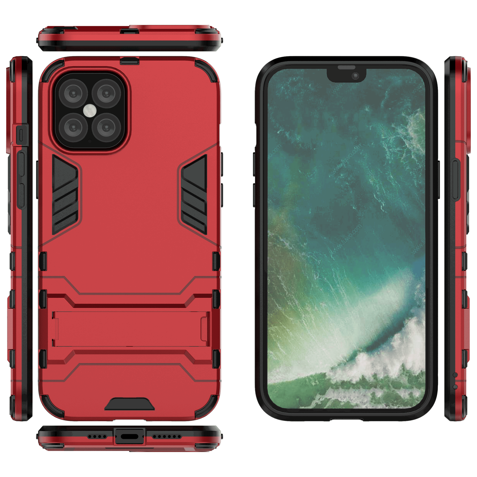 Hybrid Shockproof Armor Kickstand Case For iPhone - carolay.co
